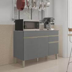 Imagem de Balcão 3 Portas 1 Gaveta 120cm com Tampo Line