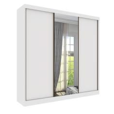 Imagem de Guarda Roupa Casal com Espelho 3 Portas 4 Gavetas Dacar Tcil Neve