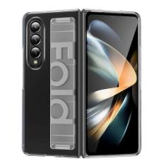 Imagem de Para Samsung Z Fold 5 Capa Elástica Pulseira Ultra Fina e Rígida Suporte para PC Capa Capa para Samsung Galaxy Z Fold 3 4 5, Transparente, Para Z Fold 5