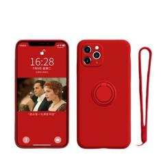 Imagem de Capa de silicone para samsung galaxy a54 a53 a33 a73 a34 a14 a32 a52 a42 a12 a72 a13 a23 a24 a51 a71 4g 5g anel suporte do telefone capa, vermelho, para a23 4g