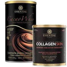 Imagem de Kit Cacao Whey Protein 900g + Collagen Skin 330g - Essential - Essenti