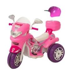 Imagem de Moto Eletrica Infantil Sprint Turbo Pink Com Bau E Capacete