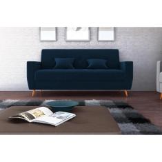 Imagem de Sofá Cama Pamela Veludo Azul E433 - Matrix