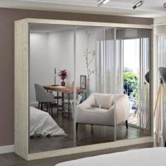 Imagem de Guarda-Roupa Casal Com Espelho 3 Portas De Correr 2 Gavetas Mdfmm7320e