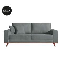 Imagem de Sofá 3 Lugares Lombok Veludo Cinza