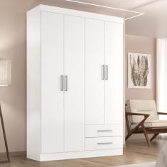 Imagem de Guarda Roupa Solteiro Kioto 4 Portas 2 Gav Branco