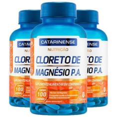 Imagem de Kit 3 Cloreto De Magnésio Catarinense P.A. 100 Comprimidos