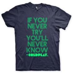Imagem de Camiseta Coldplay Marinho e Verde em Silk 100% Algodão
