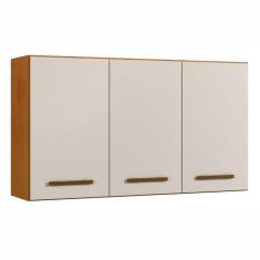 Imagem de Armário Aéreo Etios 3 Portas Kaiki Móveis Cor:nature/off