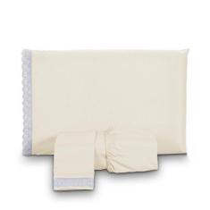 Imagem de Jogo De Lençol Casal Padrão Microfibra 3 Peças Com Elástico - Conforto