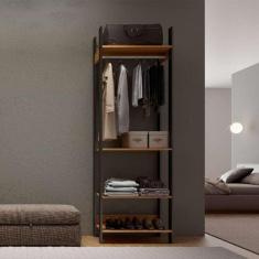 Imagem de Guarda-Roupa Closet Modulado Lille Freijó E Preto