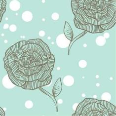 Imagem de Papel de Parede Adesivo Floral Verde 1252 Rolo 0,58x3M