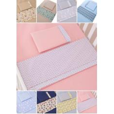 Imagem de Jogo De Lençol Bebe Berço Americano Com Fronha E Lençol De Cima 3 Pçs