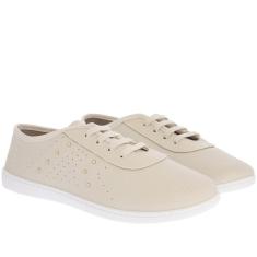 Imagem de Tênis Moleca Casual Detalhe Rebites Elástico Off White - 39-Feminino