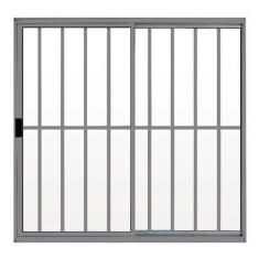 Imagem de Janela de Alumínio Brilhante Vitro de Correr 2 Folhas Com Grade Hale E