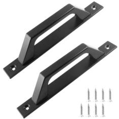 Imagem de Jiozermi Pacote com 2 maçanetas deslizantes para porta de celeiro, maçaneta de porta de 19 cm, puxador de porta de liga de alumínio para porta de celeiro deslizante portão armário gaveta garagem