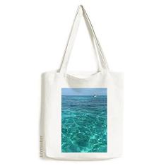 Imagem de Bolsa de lona com imagem da natureza da ciência da água do oceano, bolsa de compras casual