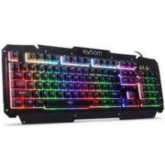 Imagem de Teclado Gamer Metal C Iluminacao Led Exbom Bk-g200