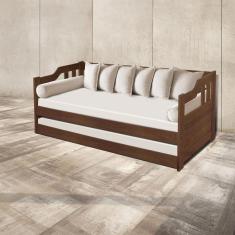 Imagem de Bicama Solteiro De Madeira Vintage - Noce