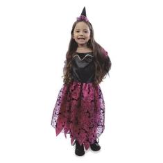 Imagem de Fantasia Infantil Bruxinha Encantadora Halloween - Cromus