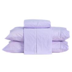 Imagem de Jogo De Cama Queen 04 Peças 200 Fios Cor Lilás