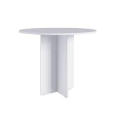 Imagem de Mesa De Reunião Redonda Para Escritório Branco M.Com