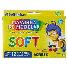 Imagem de Massinha Soft Conjunto com 12 Cores 180g - Acrilex