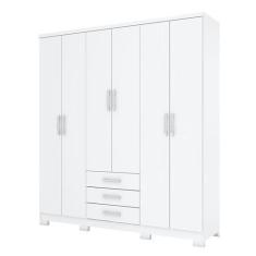 Imagem de Guarda Roupa Casal Caju 6 Portas Branco - Henn