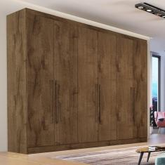 Imagem de Guarda Roupa Casal 6 Portas 4 Gavetas - Oslo-Braúna - Made Marcs