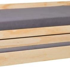 Imagem de Tri Cama Lotar 2 90x190cm Madeira Maciça Amarelo Madeira