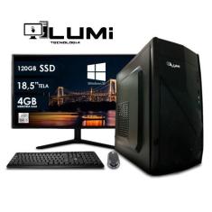 Imagem de Computador PC Completo + Monitor 18.5" Intel Core i5 4GB SSD 120GB Win