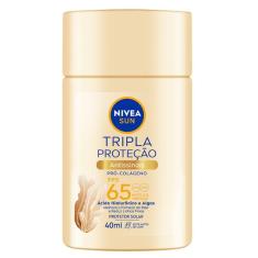 Imagem de Protetor Solar Facial Nivea Sun Tripla Proteção Antissinais Pró Colágeno FPS65 40ml