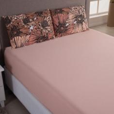 Imagem de Jogo Cama Lençol Sonnet King Malha Estampada 100% Algodão 3 Peças - Fl