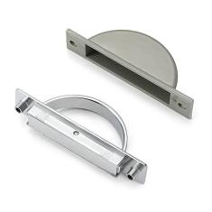 Imagem de Evionlin 【Pacote com 30】 Puxador de gaveta de cozinha de zinco em latão escovado estilo oculto com rotação de tatame, comprimento de 9,9 cm