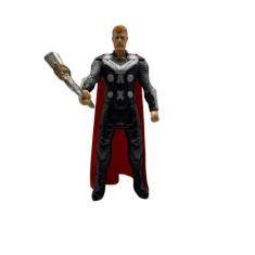 Imagem de Boneco Thor 30cm com Martelo - Brinquedo Interativo com Luz e Som para