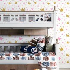 Imagem de Papel De Parede Adesivo Infantil Coroas N07053 0,58X3,00M