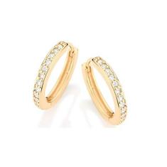 Imagem de Brinco Rommanel Banhado Ouro Pequena Argola Com Zircônias 524304