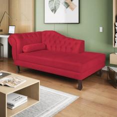 Imagem de Recamier Diana 140cm Lado Direito Suede Vermelho - Adj Decor