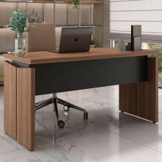 Imagem de Mesa Escrivaninha Nogal/Preto Y37 - Artany Móveis