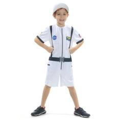 Imagem de Fantasia Astronauta Branco Curto Infantil com Boné - Diversos, Unica, 