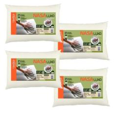 Imagem de Kit com 4 Travesseiros Nasa Luxo Alto - 17cm - Duoflex
