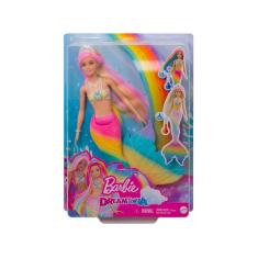 Desenho de Barbie colocando maquiagem para colorir