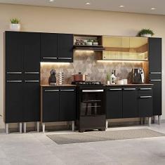 Imagem de Armário de Cozinha Completa 325cm Rustic/preto Emilly Madesa 04