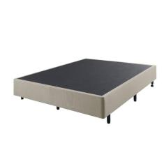 Imagem de Cama Box Casal Reforçado Linho 138x188x38cm B&g Bege