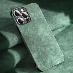 Imagem de Capa de telefone de couro de luxo para iphone 12 13 11 pro max mini xr xs x 8 7 plus se silicone macio capa traseira à prova de choque, cor verde, para iphone 11