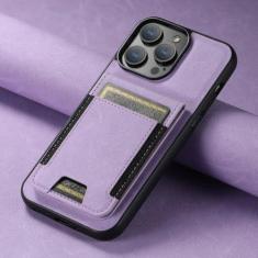 Imagem de Capa magnética de couro com suporte para cartão, capa de telefone flip carteira para iphone 15 14 13 12 11 pro plus max x xs xr, roxo, para iphone 13 pro