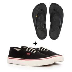 Imagem de Kit Tênis Redley Originals Preto + Chinelo Redley Solar-Feminino