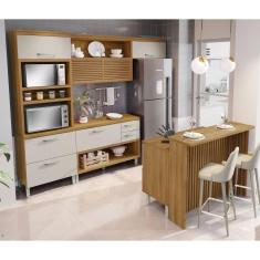 Imagem de Cozinha 5 Peças Princesa Gourmet 100% MDF Freijó/Offwhite