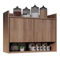 Imagem de Armário De Cozinha Aéreo 71cm 2 Portas 1 Nicho Ceci M24 Freijó - Mpozenato