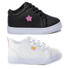 Imagem de Kit 2 Pares Tenis Infantil Casual Feminino Baby Funfy 3056A-Feminino